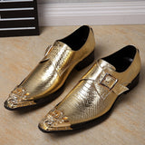 Summer Men dress leather shoes Noble Wedding dresses Shoes model Dancing Trend Mart Lion Gold 38 China