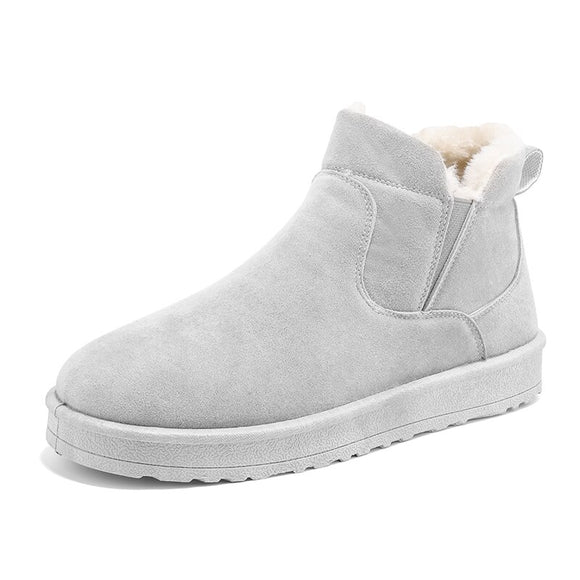  Off-Bound Winter Men's Boots Warm Fur Snow Waterproof Suede Leather Furry Ankle Fluff Plush Outdoor Mart Lion - Mart Lion