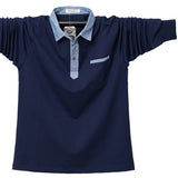 Men's Polo Shirt Long Sleeve Polo Shirt Soild Color Polo Clothing Summer Streetwear Casual Tops Mart Lion Navy Blue M 