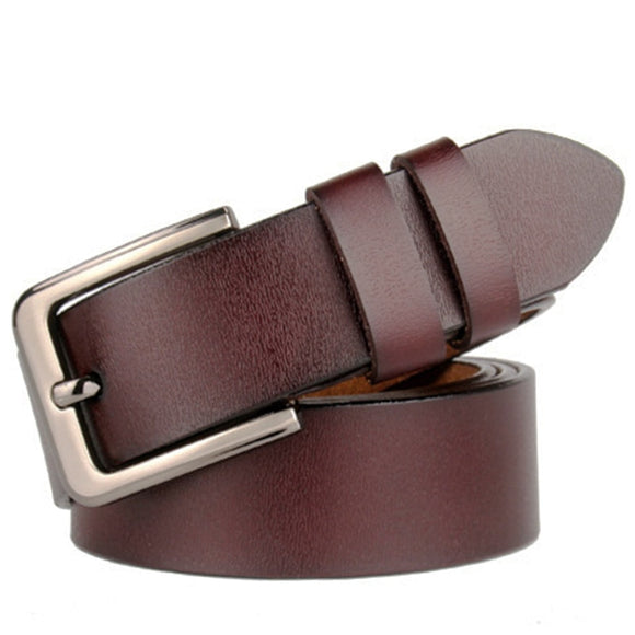  Real Cow Genuine Leather Belts for Men's Pin Buckle Waist Belt Strap Mart Lion - Mart Lion