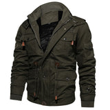 Winter Fleece Jacket Men's Casual Thick Thermal Coat Army Pilot Air Force Cargo Outwear Hooded Men's Clothes Mart Lion   