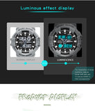 Dual Display Digital Watches for Men Waterproof Diving LED Watch Military Sport Relogio Masculino Saat Mart Lion   