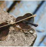 Stylish Cool Cute Heart Shape Style Gradient Sunglasses Women ins Twisted Metal Design 8089 Mart Lion   