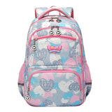 Kids Orthopedics Backpack Cute Children Primary Schoolbag for Teenagers Girls Big Capacity Satchel Kids Book Bag Mochila Mart Lion Light grey-pink small 