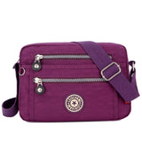 Waterproof Nylon Women Messenger Bags Small Purse Shoulder Bag Female Crossbody Bags Handbags  Bolsa Tote Mart Lion Purple  