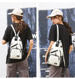 Fengdong women mini backpack small chest bag sling messenger female sports travel bagpack crossbody girl back pack Mart Lion   