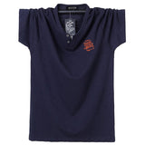 Summer Men's T-shirt Crew-Neck T Shirt Cotton Large Tops Tee Breathable Slim Fit T Shirt Homme  Oversized Mart Lion Navy Blue L 