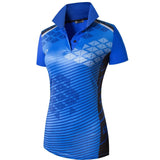 jeansian Women Casual Designer Short Sleeve T-Shirt Golf Tennis Badminton Blue Mart Lion   