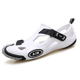 Shoes Men's Sandals Summer Beach Sandals Outdoor Casual Sneakers Sandalia Masculina Mart Lion WHITE BLACK 6.5 