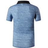 jeansian Men's Pure Color Polo Shirts Polos Golf Tennis Badminton Horserace Equestrian Sports Basic Top Polo-shirt LSL327 Blue