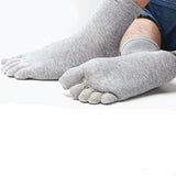 1 Pair Unisex Toe Socks Men and Women Five Fingers Socks Breathable Cotton Socks Sports Running Solid  Black White Grey Mart Lion   