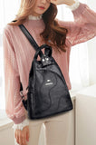  Women Leather Backpacks Zipper Female Chest Bag Travel Back Pack Ladies Bagpack Mochilas School Bags for Teenage Girls Sac A Dos Mart Lion - Mart Lion