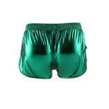 Underwear Men's Boxer Shorts Trunks Faux Leather Loose Inner Ice Silk Men's Underpants Boxers Homme With Pocket Mart Lion   