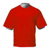 Men's Oversized Fit Short Sleeve T-shirt With Dropped Shoulder Loose Hip Hop Fitness Summer Gym Bodybuilding Tops Tees Mart Lion Red M 