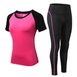 Sports Woman Sportswear Yoga Set Tracksuit For Women Leggings+Gym Top Fitness Gym Suits Sport clothing Mart Lion Red S 