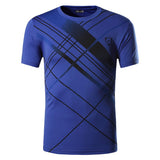 jeansian men's Designer T Shirt Casual Quick Dry Slim Fit Tops amp Tees Mart Lion LSL133-Blue US M 
