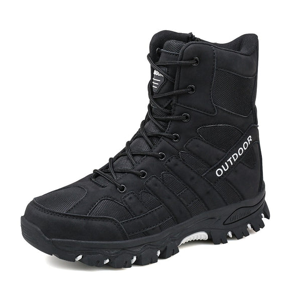 Men's Military Boots Non-slip Ankle Boots Winter Waterproof Motorcycle Outdoor Desert Mart Lion Black 7 