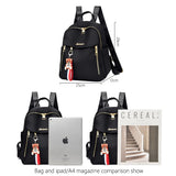 Oxford Backpack Women Multiple Pockets Mochila Black Red Small Designer Bagpack Cute Book Bag Waterproof School Mart Lion   