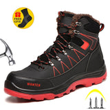 Men's Winter Snow Boots Waterproof Leather Sneakers Super Warm Outdoor Hiking Work Shoes