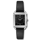 'Women's Watch Strap Small Red Square Shape Table Temperament Small Dial Waterproof Quartz Mart Lion Silver shell Black  