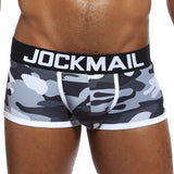 Boxer Men's Underwear Mesh Camouflage Cuecas Masculinas Breathable Nylon U Pouch Calzoncillos Hombre Slip Hombre Boxershorts Mart Lion JM413GRAY M(27-30inches) 