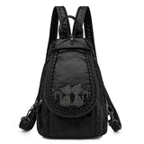 Hot White Women Backpack Female Washed Soft Leather Backpacks Ladies Sac A Dos School Bags for Girls Travel Back Pack Rucksacks Mart Lion O China 