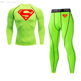 Thermal Underwear Top Winter Men's Clothing Warm T-shirt Pants Leggings Tracksuit Men's 2 Sets Compression Shirt Sweat Jogger Mart Lion light green L 