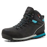 Outdoor Men's Hiking Shoes Waterproof Hiking Boots Winter Sport Mountain Climbing Trekking Sneakers Mart Lion Black Blue -001 40 