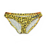 Men's Underwear Ropa Interior Hombre Gay Low-Rise Underwear Underpants Briefs Pattern Slip Hombre Mart Lion Yellow Leopard M 1pc