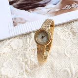 Women Gold Watches INS Carved Natural Fritillaria Face Small Gold Watch 30m Waterproof Movement Mart Lion B  