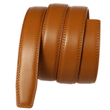 3.1cm Men's Leather Belt without Buckle  for Automatic Buckle Cow Genuine Leather Belt No Buckle Body Mart Lion   