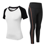 Sports Woman Sportswear Yoga Set Tracksuit For Women Leggings+Gym Top Fitness Gym Suits Sport clothing Mart Lion Ivory S 