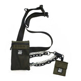 Hip Hop Chest Bags Men's Tactical Bag Nylon Unisex belt Pack Tactical Package Male Waist Bag Crossbody Pouch Men's Hip Waist Pack Mart Lion Green Waist Bag  