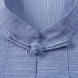 Traditional Chinese Style Year Hanfu Men's Tops Tees Solid Cotton Simple Tai Chi Wushu Shirts Vintage China Shirt Clothing