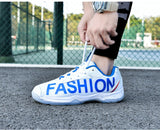 Professional Blue Badminton Shoes Men's Breathable Sport Women Sneakers Training Outdoor Tennis Mart Lion   