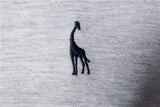 Polo Shirt Men's Solid Casual Cotton Giraffe Slim Fit Embroidery Short Sleeve 10 Colors Mart Lion   