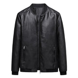 Men's Classical Motocycle Biker Streetwear Jacket Winter Thick Leather Jacket Motor Autumn Zipper Jacket