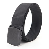 Military Tactical Waist Belt for Men's Outdoor 170 130 140 150 160cm Jeans Belts Nylon Strap Pants with Plastic Buckle Mart Lion Black China 110cm