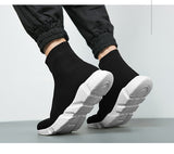 Classic Black Socks Runing Shoes Men High Sock Trainers Women Slip on Couple Casual Shoes Lightweight Sneakers Men basket homme  MartLion