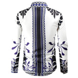 Baroque 3D Print Floral Shirts Men's Long Sleeve Luxury Designer Butterfly Ladybug Chemise Tops Vintage