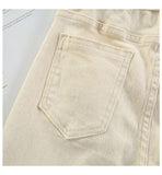 New Vintage Apricot Jeans Women Mom Harem Pants Loose High Waist All-match 6 Colors Fashion Female Denim Cargo Pants (No Belt）  MartLion