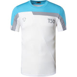 jeansian Sport Tee Shirt T-shirt Running Gym Fitness Workout Football Short Sleeve Dry Fit LSL147 Orange Mart Lion LSL135-White US S 