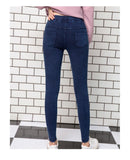 Autumn Women Skinny Middle Waist Super Elastic Leggings Pants Imitation Denim Fabric Trousers Clothes Mart Lion   