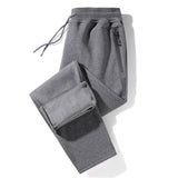  Trousers Men's Winter Thicken Warm Casual Sweatpants Outdoors Long Pants Elastic Waist Straight Zipper Pants Mart Lion - Mart Lion