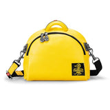 Crossbody Saddle Bag Women Soft Genuine Leather Half-Moon Shoulder Handbags Casual City Bags Mart Lion Yellow (20cm<Max Length<30cm) 