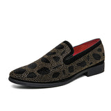 Men's Casual Shoes Suede Leather Moccasins Loafers Flats Rhinestones Mart Lion   