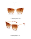 Brand Style Luxury Cat Sunglasses Women Oversized Female Vintage Round Big Frame Outdoor UV400 NX Mart Lion   