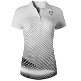 jeansian Style Women Casual Short Sleeve T-Shirt Floral Print Polo Golf Polos Tennis Badminton Black Mart Lion SWT251-WhiteBlack US M China