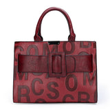 PU Leather Handbags Ladies Shoulder Messenger Tote Designer Women Mart Lion Red 32cm x 14cm x 23cm 