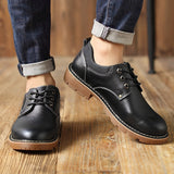 Genuine Leather Men's Casual Shoes Winter Plus Velvet Footwear Brown Boots Designer Shoes Formal Oxford Mart Lion   